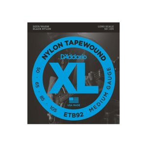 画像1: D’Addario　XL Black Nylon Tape Wound [テープワウンド]