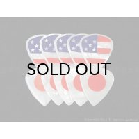 国旗ピック　ティアドロップ Heavy USA(アメリカ)/Japan(日本)各5枚セット