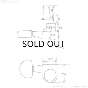 画像7: Boucher　アコースティックギター用ペグセット L3+R3 Gold [アウトレット品]