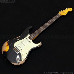 画像1: Fender Custom Shop　1960 Stratocaster Heavy Relic [Aged Black over 3-Tone Sunburst] [決算セール特価]
