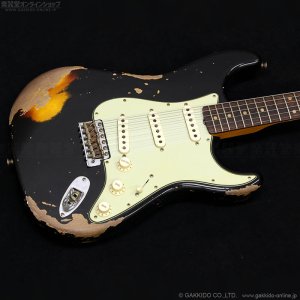 画像2: Fender Custom Shop　1960 Stratocaster Heavy Relic [Aged Black over 3-Tone Sunburst] [決算セール特価]