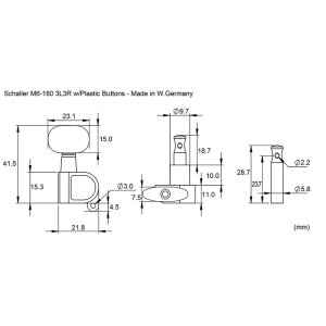 画像7: Schaller　M6 ギター用ペグ 3L/3R クローム 樹脂ツマミ [Made in West Germany] [デッドストック品]