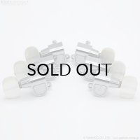 Schaller　M6 ギター用ペグ 3L/3R クローム 樹脂ツマミ(少し黄ばみあり) [Made in West Germany] [デッドストック品]