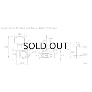 画像7: Schaller　M6 Mini 6L クローム 金属ツマミ [Made in West Germany] [デッドストック品]