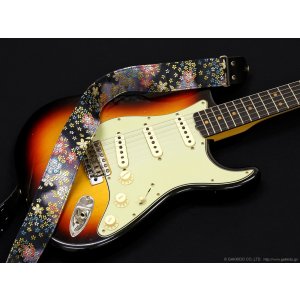 画像10: Harmonics J　西陣織ギターストラップ [ぼかし桜 濃紺色] 5cm