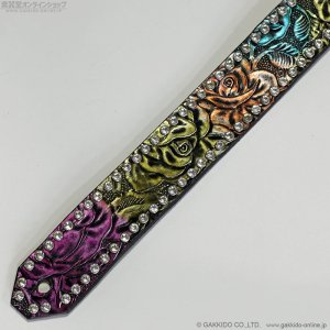 画像2: 肩紐屋 猫屋半兵衛 ROSE of GLAM ギターストラップ