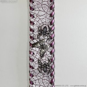 画像4: 肩紐屋 猫屋半兵衛 PINK SPIDER ギターストラップ