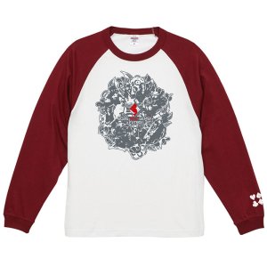 画像2: 2026“RISE”GEMS!!&EXTRA!!　ラグランTシャツ [バーガンディー]