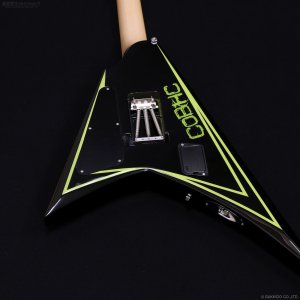 画像9: Edwards　E-ALEXI Greeny [Black with Lime Green Pinstripe & Skull]