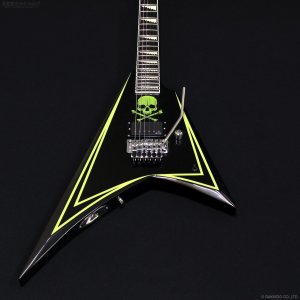 画像3: Edwards　E-ALEXI Greeny [Black with Lime Green Pinstripe & Skull]