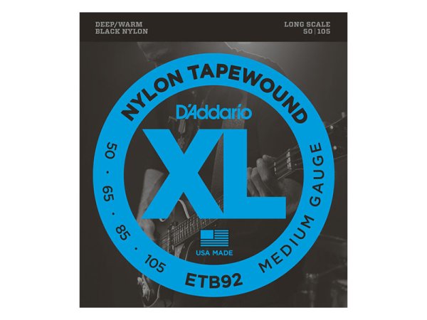 画像1: D’Addario　XL Black Nylon Tape Wound [テープワウンド] (1)