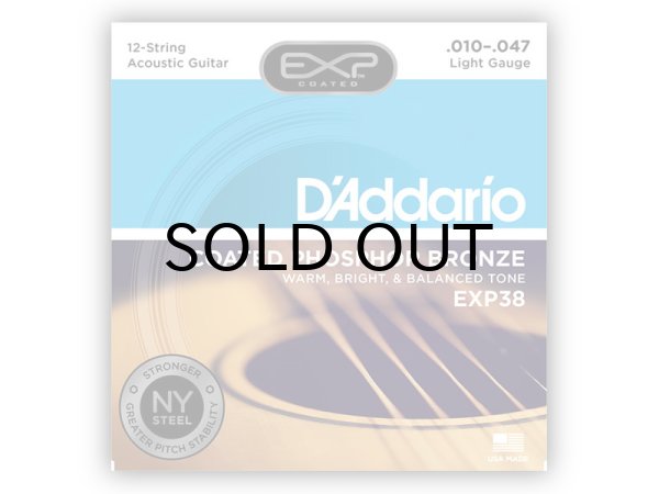 画像1: D'Addario　EXP Coated Phosphor Bronze Wound [コーティング弦] [12-Strings] [12弦ギター用] (1)