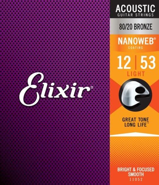 画像1: Elixir　NANOWEB アコースティックギター弦 [80/20 Bronze] [コーティング弦] (1)