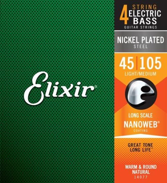 画像1: Elixir　NANOWEB エレクトリックベース弦 [Nickel Plated Steel] [コーティング弦] (1)