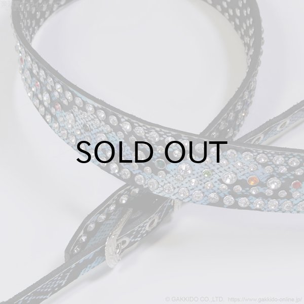 画像2: 肩紐屋 猫屋半兵衛　KRKRP-BLUE ギターストラップ (2)