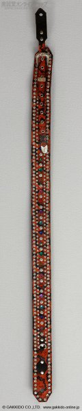 画像2: 肩紐屋 猫屋半兵衛　KRKRP-SUNRISE RED ギターストラップ (2)