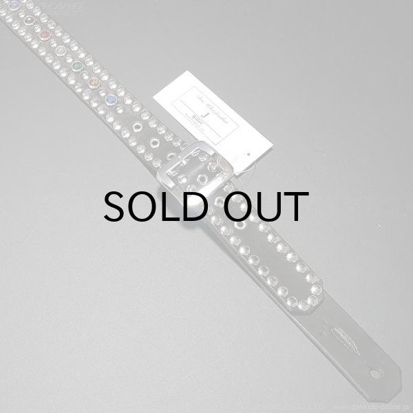 画像3: Dru Whitefeather　J 1-1/2インチ革幅 宝石＋リベット ギターストラップ (3)