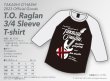 画像2: T.O. Raglan 3/4 Sleeve T-shirt [ブラック＆ブラック] (2)