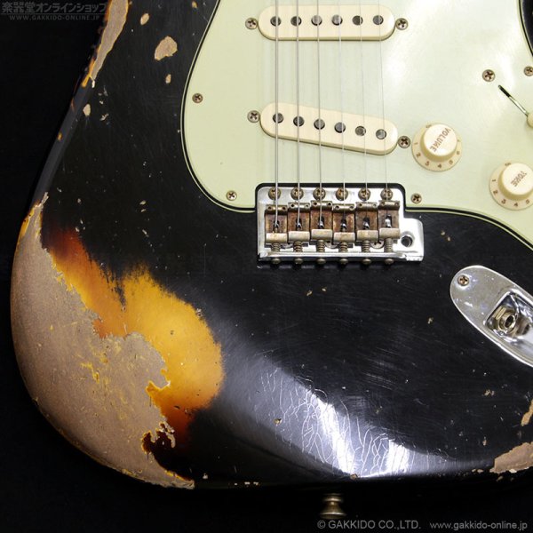 画像4: Fender Custom Shop　1960 Stratocaster Heavy Relic [Aged Black over 3-Tone Sunburst] [半期決算セール特価] (4)
