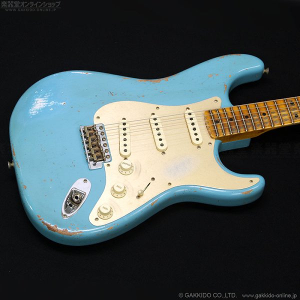 画像2: Fender Custom Shop　S23 Limited 1958 Stratocaster Heavy Relic [Super Aged/Faded Taos Turquoise] [半期決算セール特価] (2)