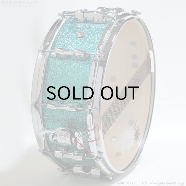 画像4: SAKAE OSAKA HERITAGE　SD1455MA/M-TC 14”x5.5” Maple Snare [Turquoise Champagne] [特価品] (4)