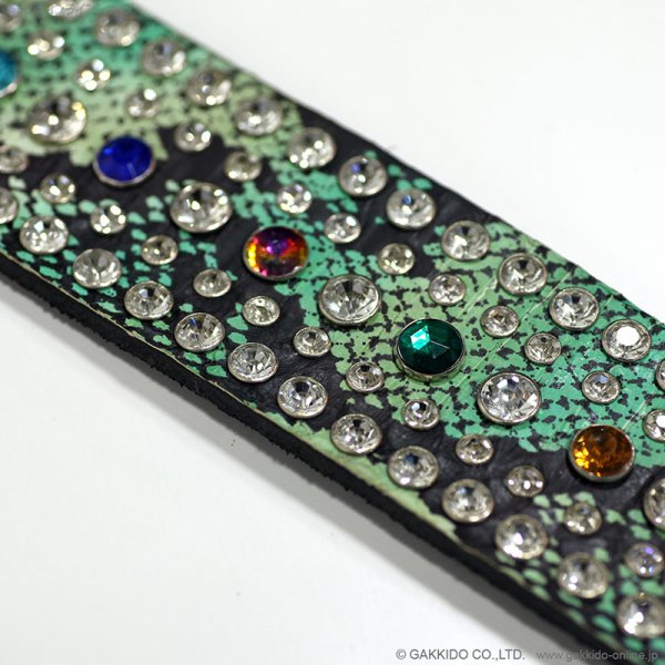 画像3: 肩紐屋 猫屋半兵衛　KRKRP-MINT GREEN ギターストラップ (3)