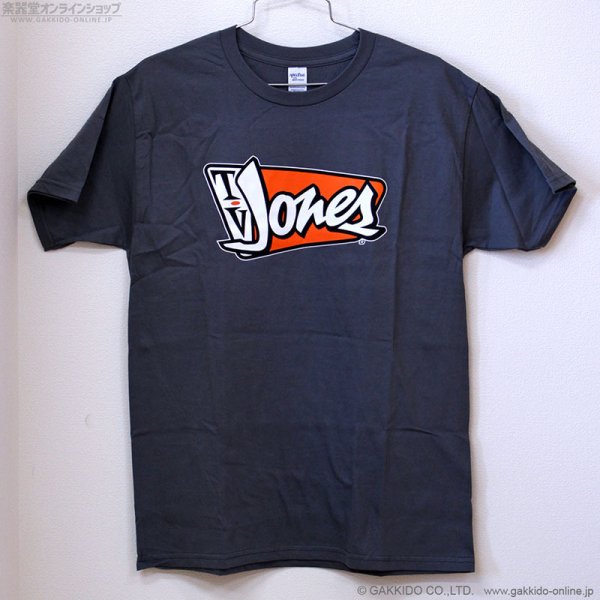 画像1: TV Jones　Mens Orange Logo オレンジロゴ Tシャツ M グレー [サマーセール特価] (1)