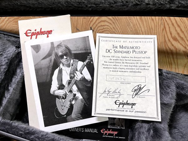 画像14: Epiphone　Limited Edition 2011 Tak Matsumoto DC Standard [Plus Top Cherry Red] [中古品] (14)