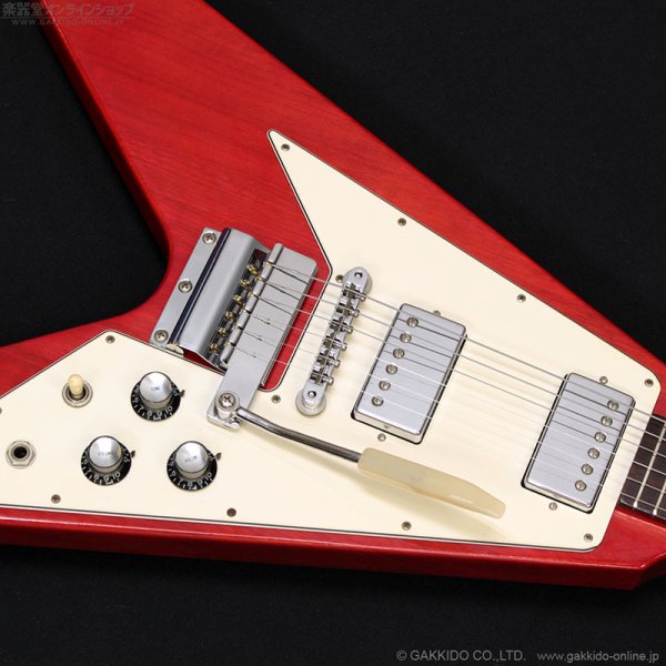 画像8: Gibson Custom Shop　2001 1967 Flying V Korina w/Vibrola [Cherry] [中古品] (8)
