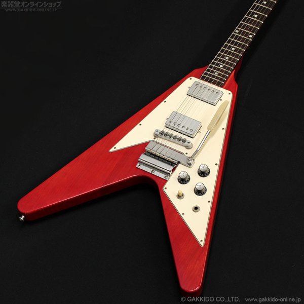 画像4: Gibson Custom Shop　2001 1967 Flying V Korina w/Vibrola [Cherry] [中古品] (4)