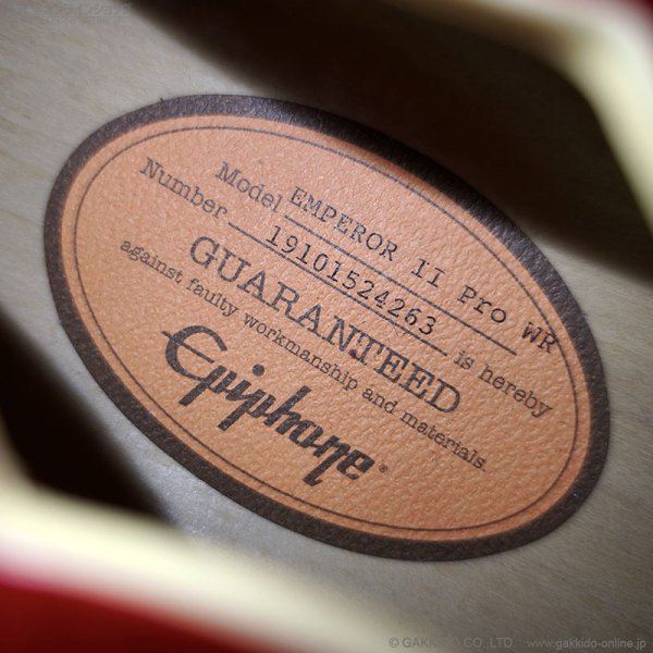 画像17: Epiphone　2019 Joe Pass Emperor II Pro WR [Wine Red] [中古品] (17)