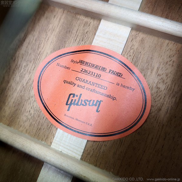 画像17: Gibson　2023 Hummingbird Faded [Natural] [中古品] (17)