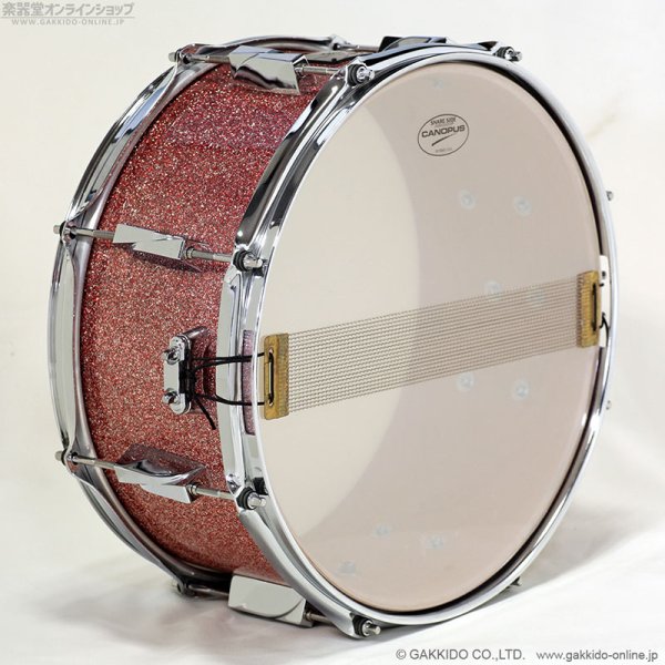 画像4: CANOPUS　JSB-1465-RSS-LQ 14”x6.5” YAIBAII Birch Snare Drum [Rose Sparkle LQ] (4)
