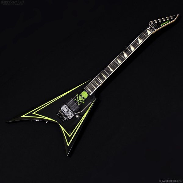 画像1: Edwards　E-ALEXI Greeny [Black with Lime Green Pinstripe & Skull] (1)